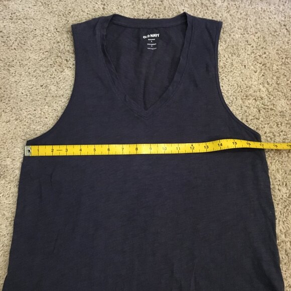 Navy Blue Everywear Rayon V-Neck Tank Top - Picture 12 of 14
